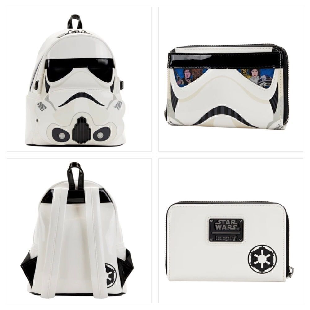 Stormtrooper Lenticular Cosplay LOUNGEFLY Backpack & Wallet Set NWT STAR WARS